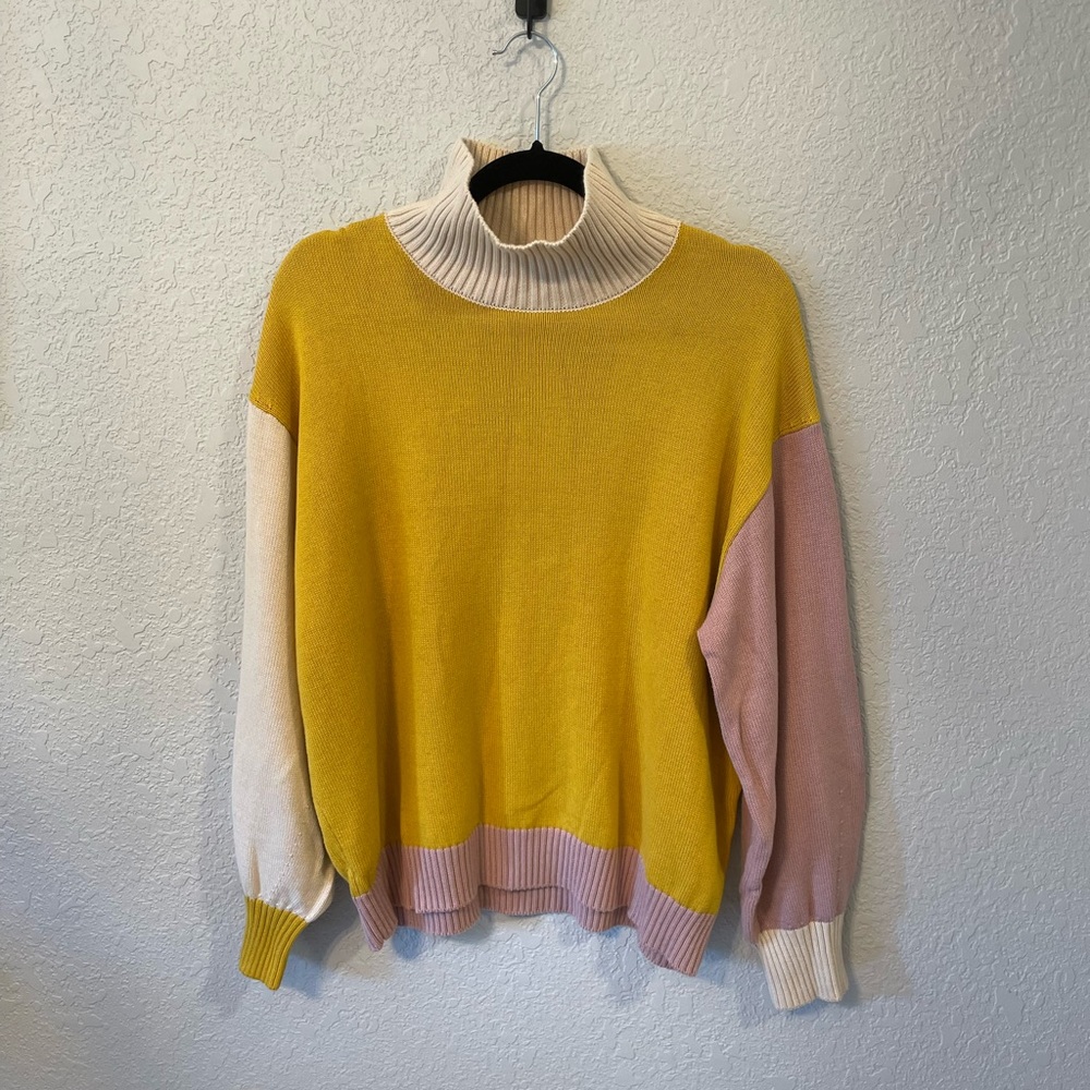 Back Beat Co. Color Block Sweater M/L